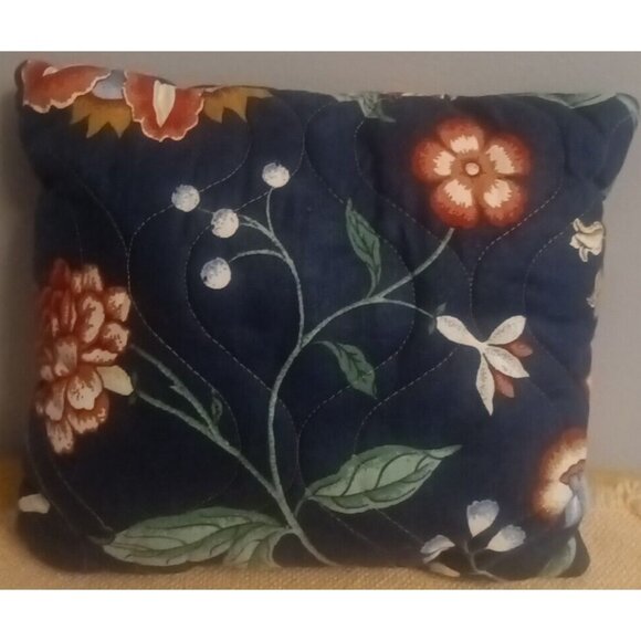 Vintage Square Pillow Quilted Cross Stitch Handmade 11" X 11" - Picture 3 of 3